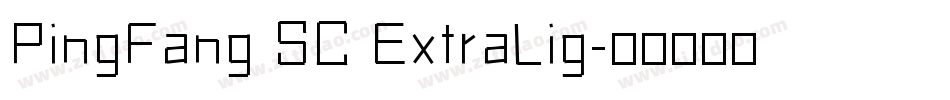 PingFang SC ExtraLig字体转换